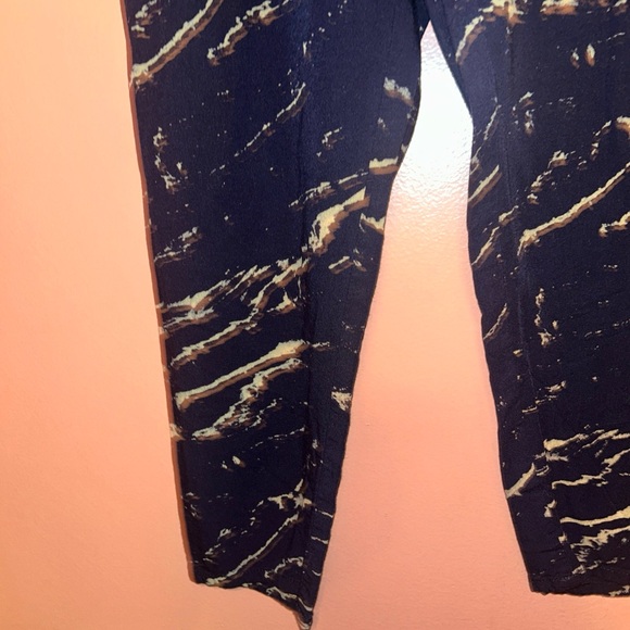 Gap Womens Loungewear Pajama Bottoms Blue Gold Viscose Medium - Picture 7 of 8